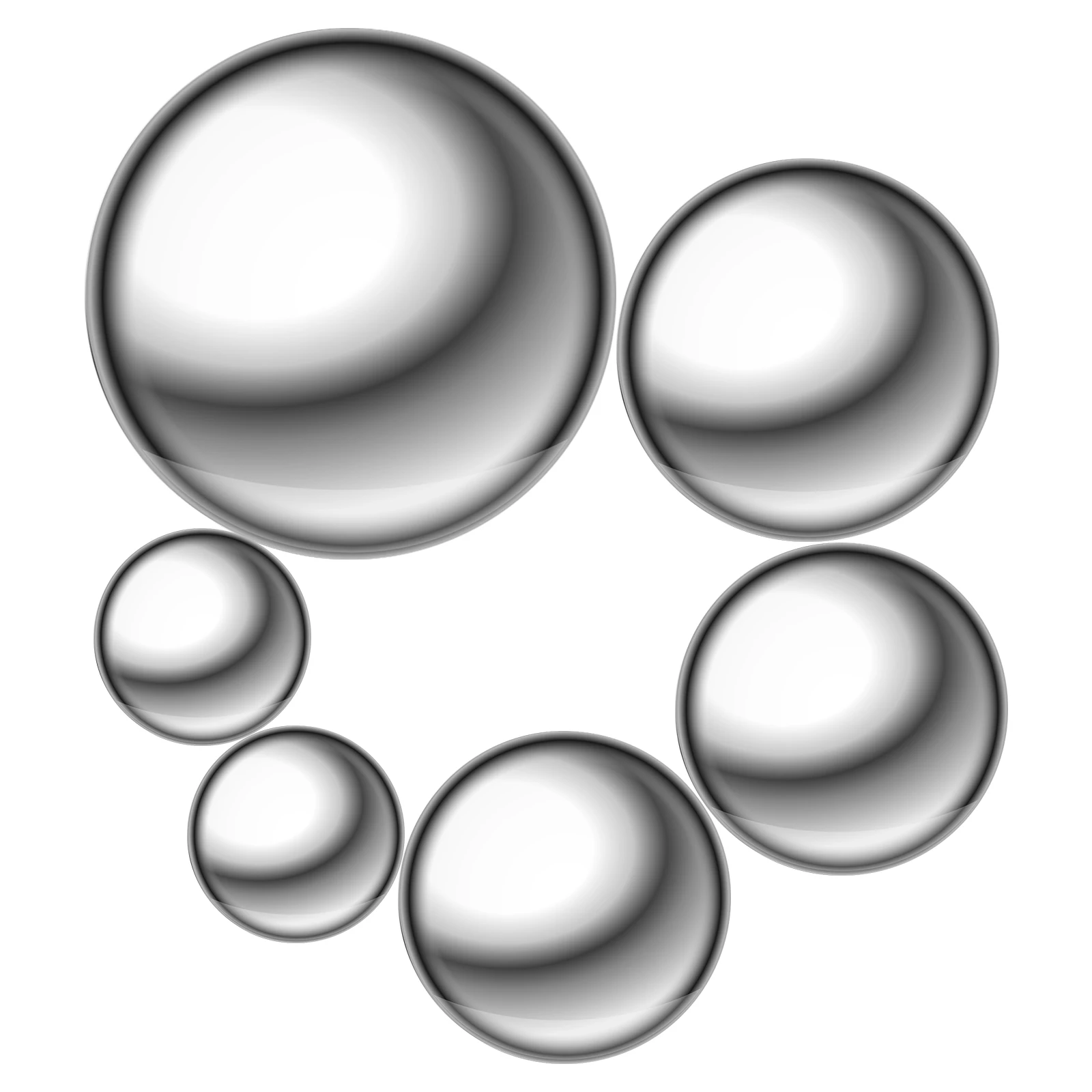 

6 Pcs Stainless Steel Decorative Balls Mirror Polished Gazing Garden Hollow Balls Floating Pond Spheres Outdoor Family