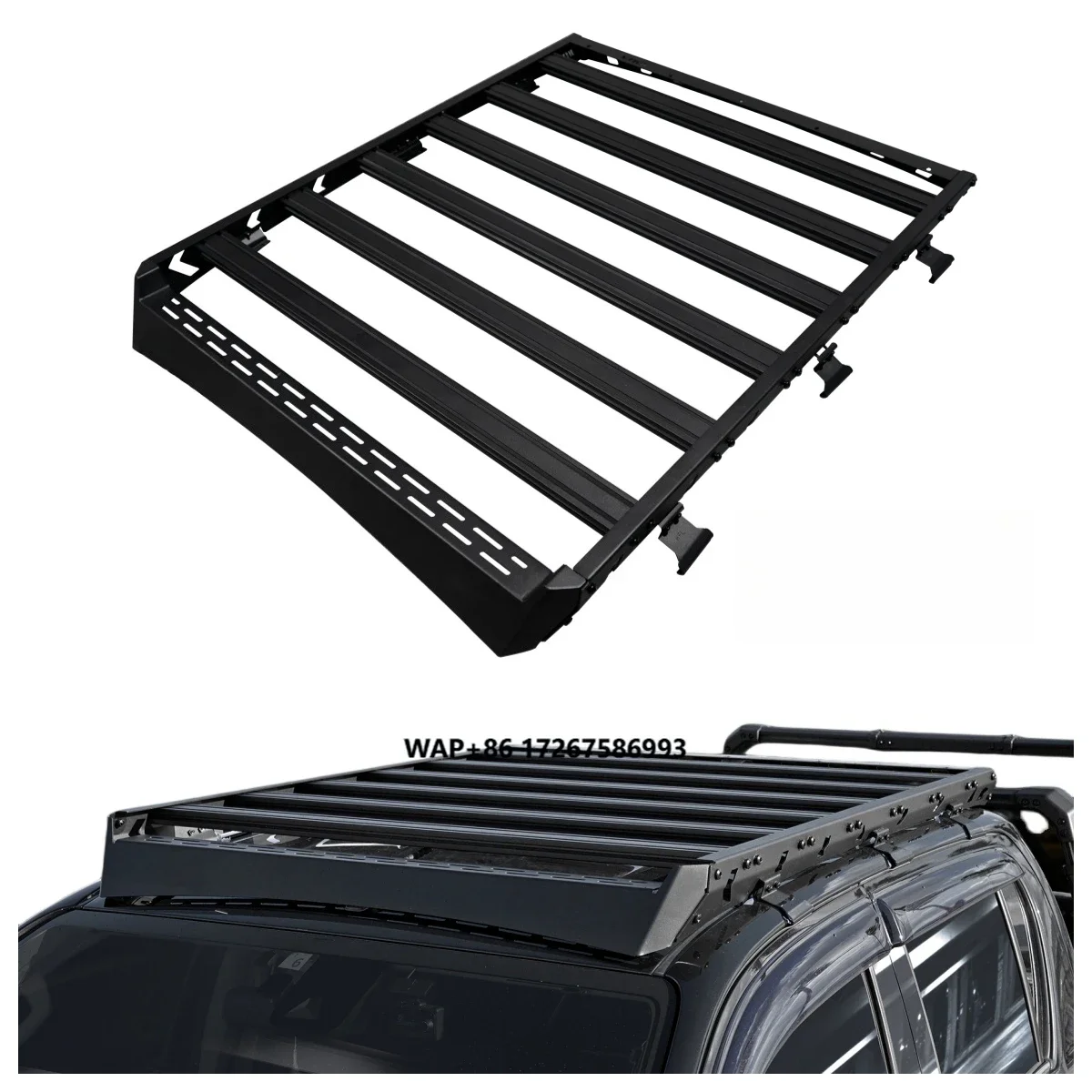 Bagageiro de Teto Automotivo de Alta Capacidade de Carga, Cesto de Teto, Plataforma de Teto, Suporte de Carga para Hilux Revo 2016-2025