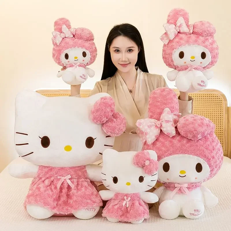 

50cm Sanrio HelloKitty My Melody Cute Series Kawaii Plush Animal Doll Cartoon Cute Plush Pillow Toy Birthday Gift Pillow