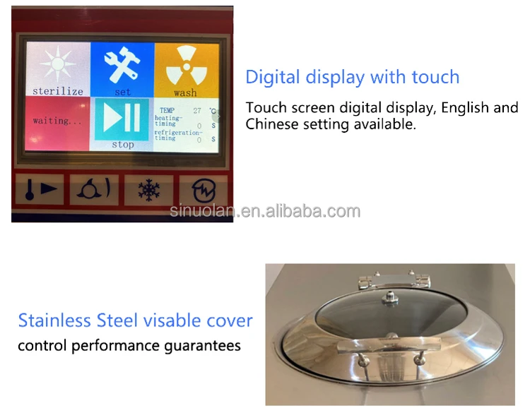 CE Cream Gelato Batch Freezer Sterilizzazione60L Piccolo 3 in 1 Pasteurizzazione Mini Pasteurizzatore e Omogeneizzatore per Macchina per il Latte I