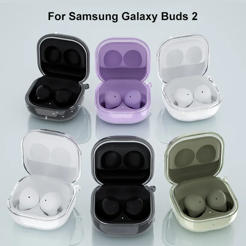 

Transparent Case For Samsung Galaxy Buds 2 Pro / BudsPro /Buds Live / Buds2 /2pro Glitter Bluetooth Headset Earphone Clear Cover