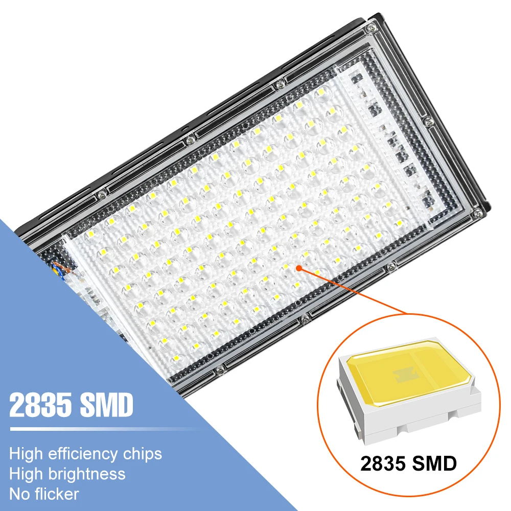 50W 220V Outdoor Spotlight LED Street Lamp IP65 Waterproof Flood Light 100W LED Wall Lamp Outdoor Lighting Bulb Led Projector