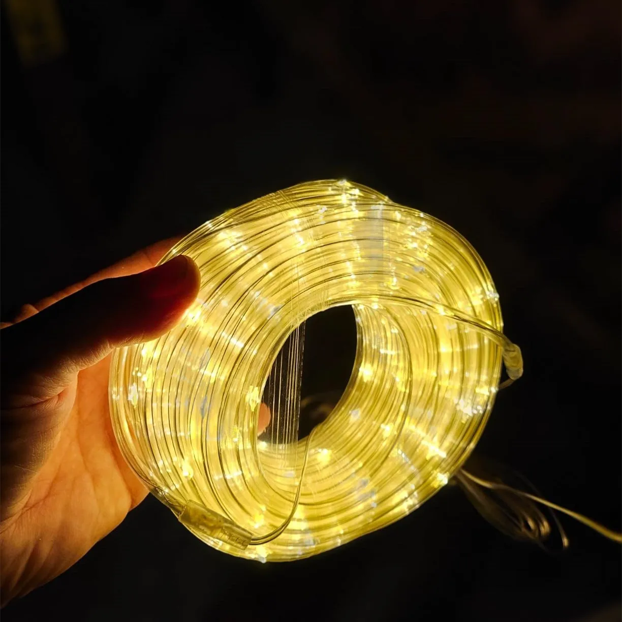 Outdoor LED Rope Lights 20-50m Flexible Tube String Lights with EU/US Plug for Home Yard Pool Wedding Garden Patio Decorations