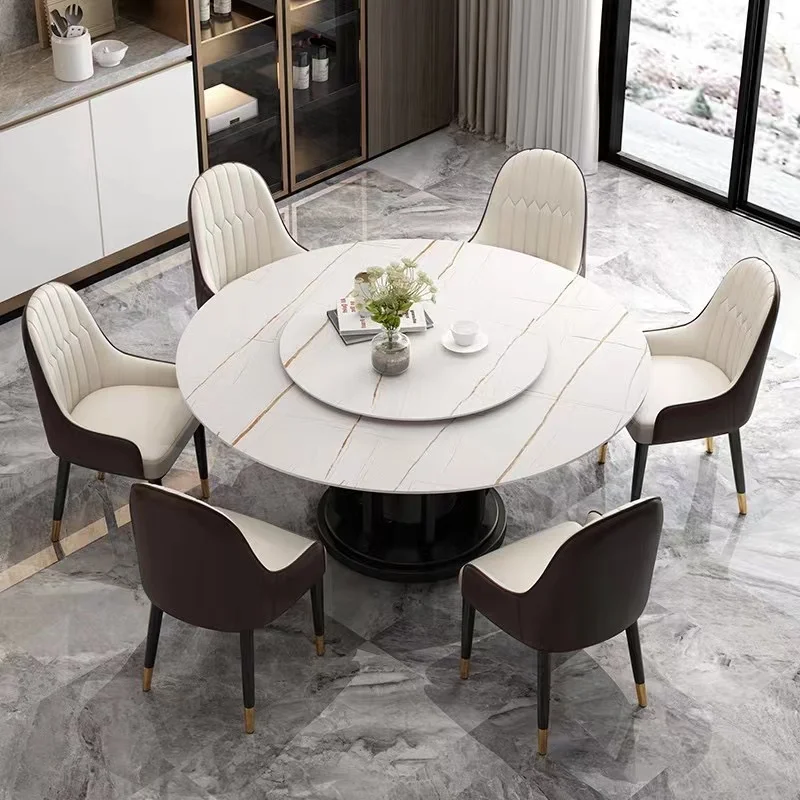 Round 6 People Dining Table Kitchen Living Room Dressing Dinning Table Set Coffee Hospitality Mesa Comedor Kitchen Furniture