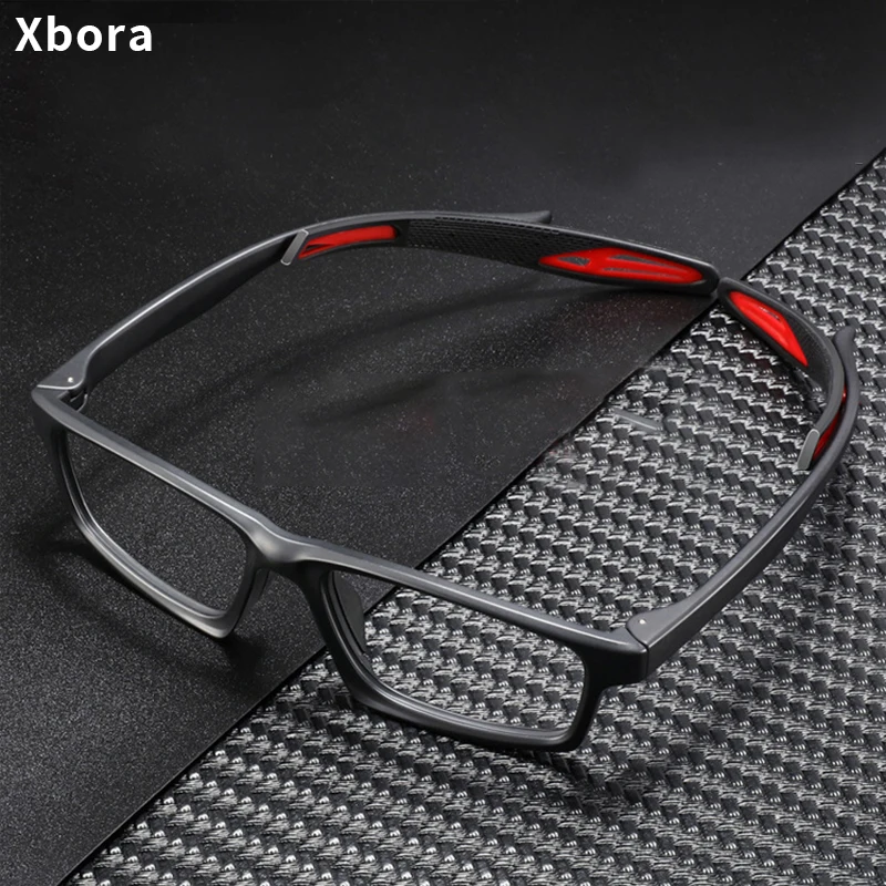 Xbora 2024 Men's Fashion TR90 Sports Glasses Frames Optical Basketball Men Eyeglasses Frames Myopia Prescription Eyewear 093