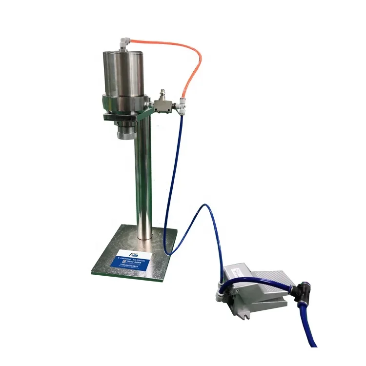 Sale Pneumatic Semi Automatic Air Freshener Aerosol Can Bag on Valve Remover Tool Machine