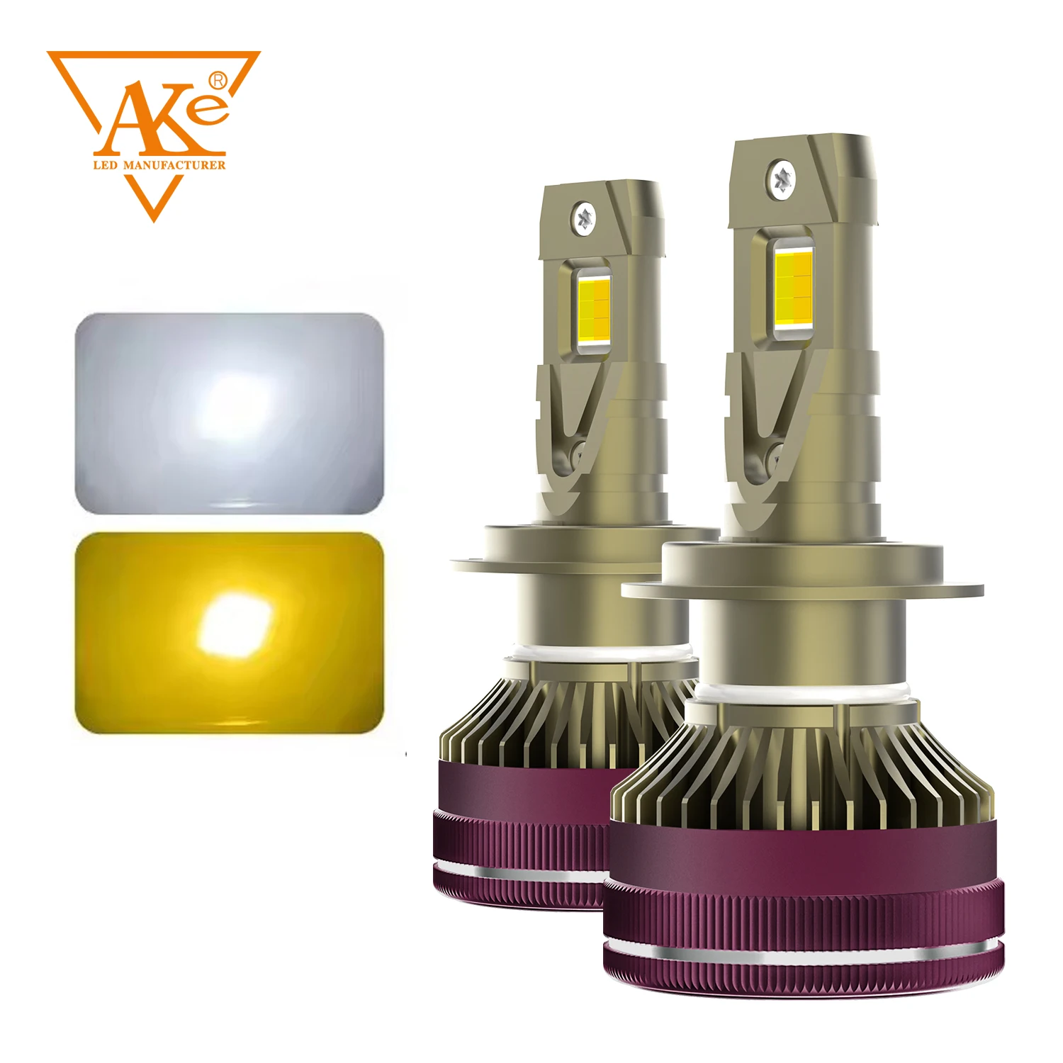 

2-цветная светодиодная фара 130 Вт H7 H4 Автомобильные лампы CANBUS H11 H8 H9 H3 9005 HB3 9006 HB4 9012 880 H27 Фара 3000K 6000K 12V 24V