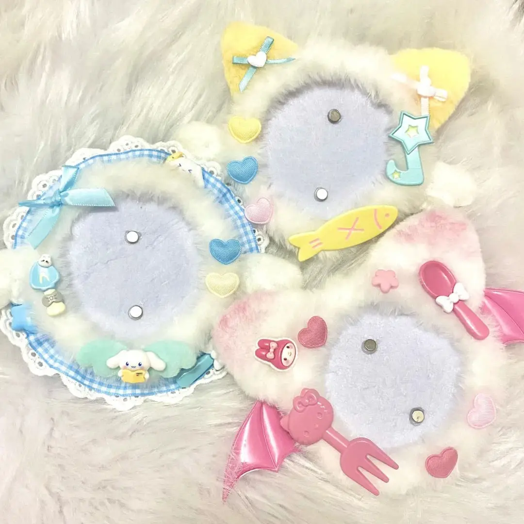 

Модный милый мультяшный значок Hellokitty, держатель для булавок, плюшевый чехол для значка аниме Kpop, портативная сумка для хранения значков, студенческий подарок