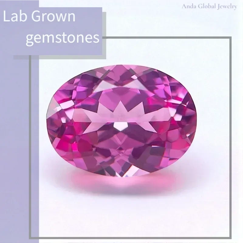 

M-Lab Grown Sapphire Pink Color for Jewel Making DIY Ring Necklace Earrings Main Materials with AGL Certificate Daily matching