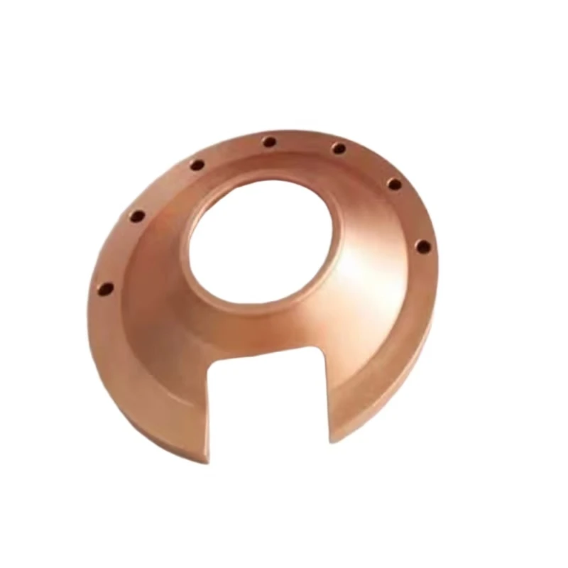 Custom CNC machined copper alloy flange mechanically mounted connection components