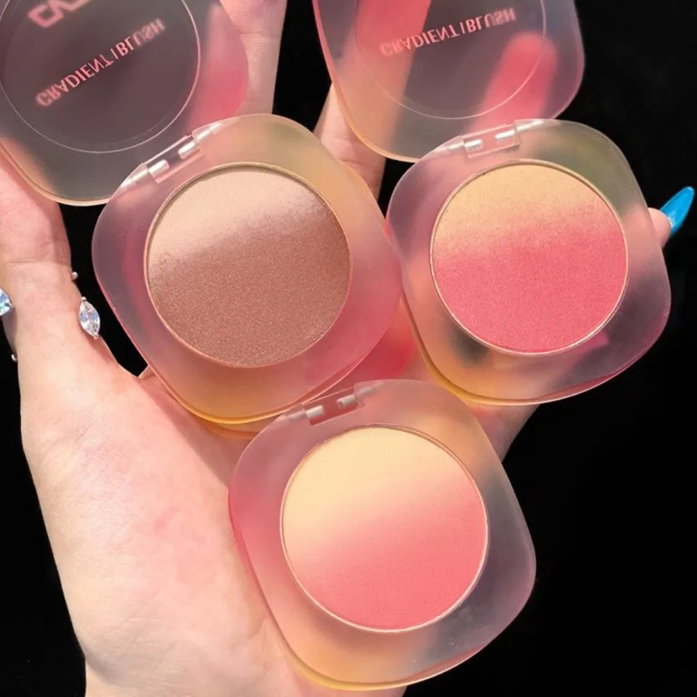 Colorete naranja mate de doble gradiente, rubor Natural resistente al agua para mejillas, paleta de maquillaje de Color expandible de larga duración, maquillaje desnudo