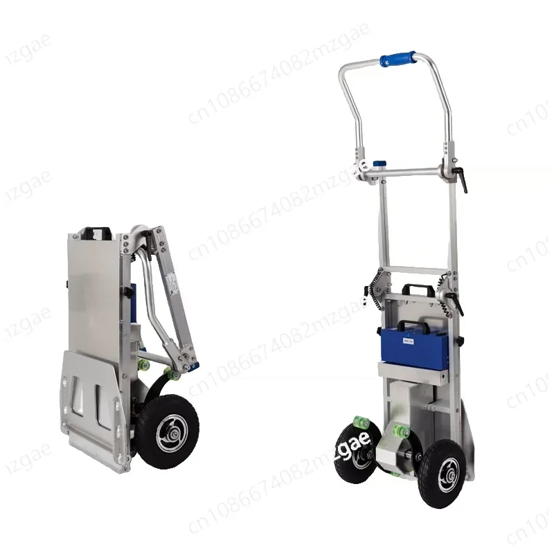 200kg Electric Stair Climbing Machine with 8Ah Lithium Battery and Foldable Design, Pull Truck for Warehouse Delivery