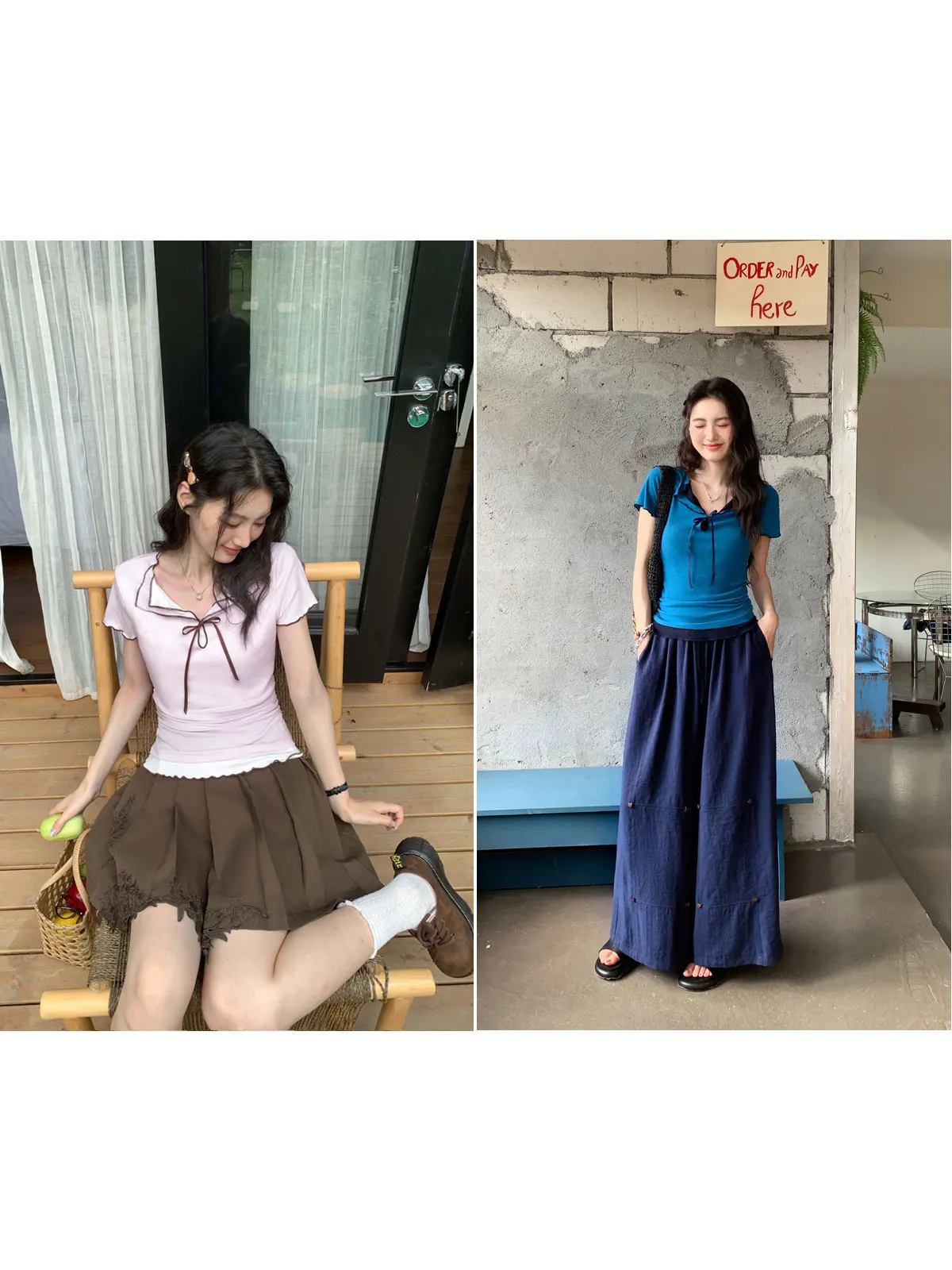 

Casual Slim Fit ort Sve T-irt Women's plus Size Sweet Summer Leisure Cheese Eating Design Top Knot Cotton Blend