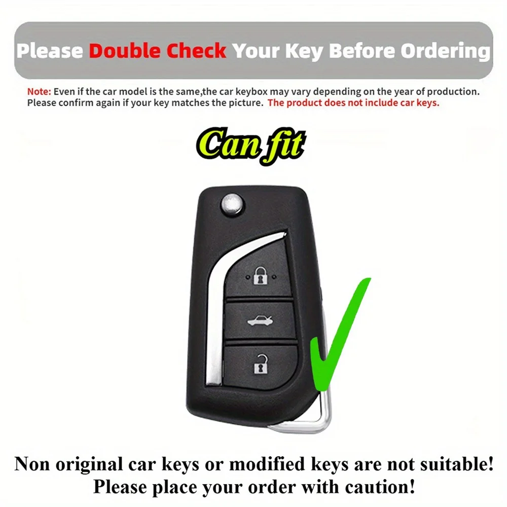 غطاء حافظة مفاتيح السيارة من مادة TPU مناسب لسيارة Toyota Corolla Fortuner Tundra RAV4 ملحقات السيارات بدون مفتاح