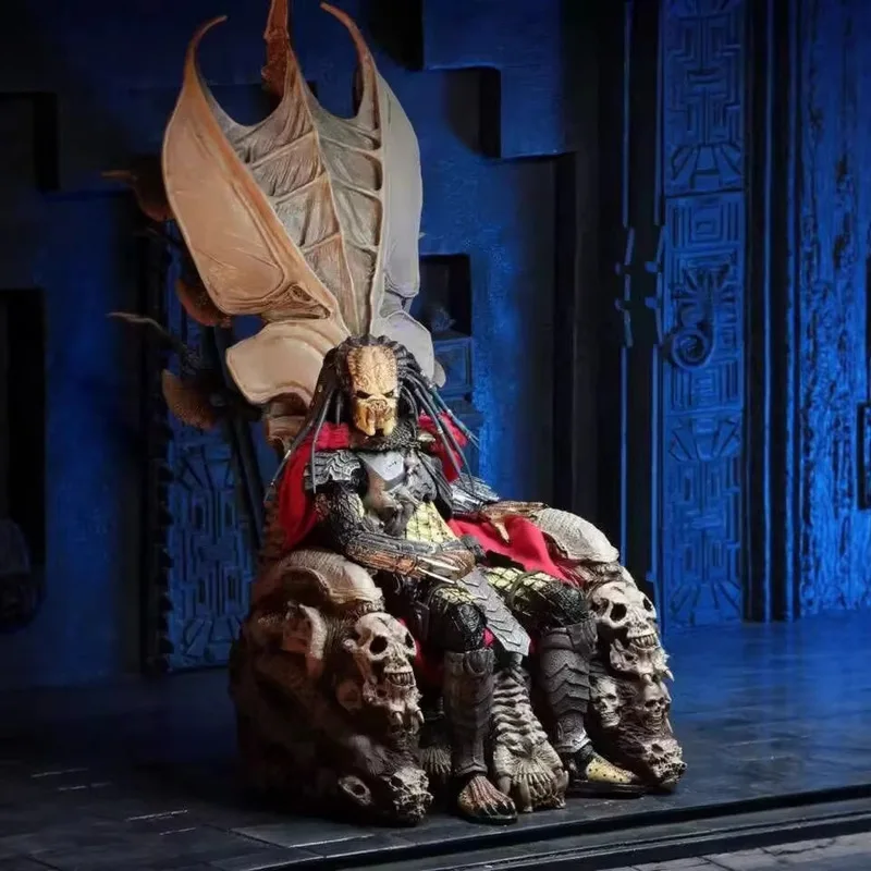 

Коллекционная модель экшн-фигурки Predator Series 17 Red Cloak Elder Deluxe с подвижными суставами и троном-черепом для коллекционеров