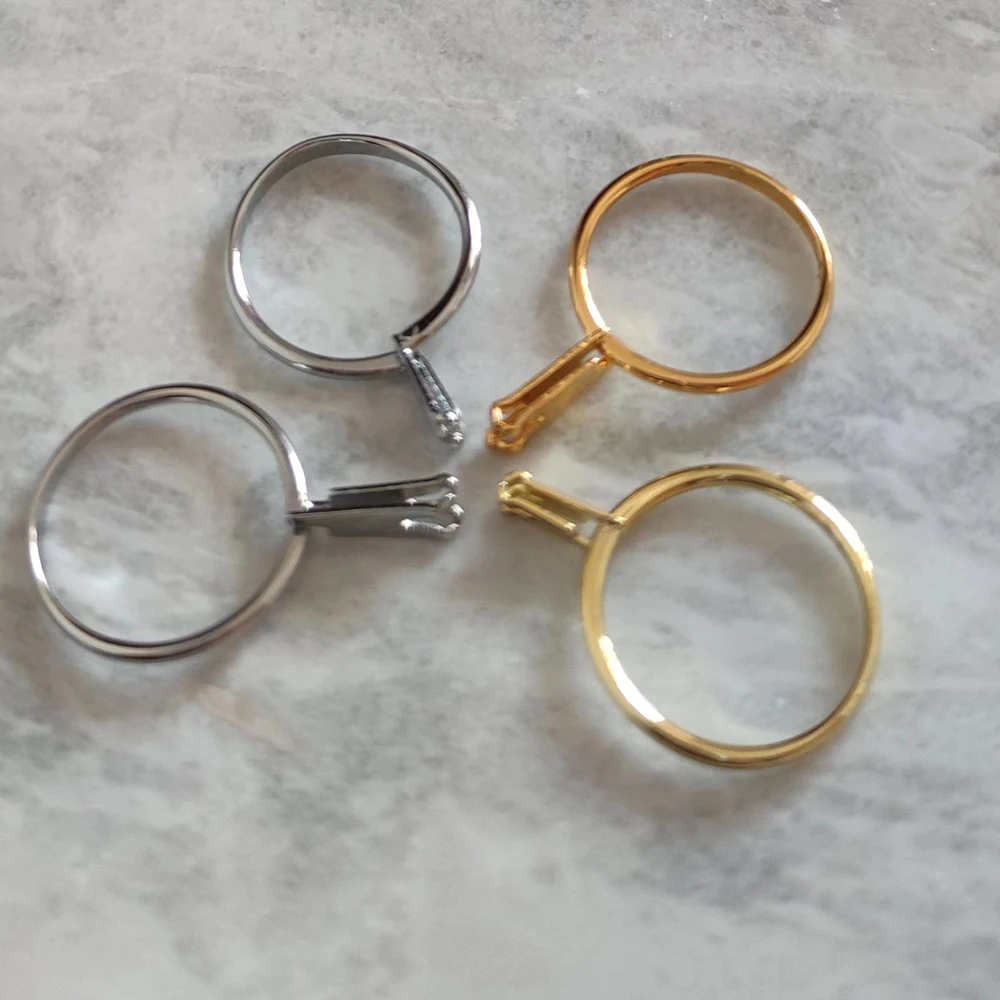 Metal Spring Type Ring Diamond Four-Claw Tweezers Stone Gemstone Holder Display Jewelry Tools Wedding Ring Try-on Equipment 1PC