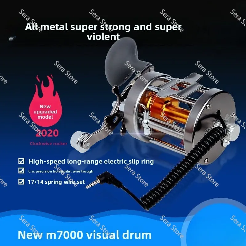Powerful Visual  Reel 7000 Full Metal  Reel  Finder Long Distance Casting Reel