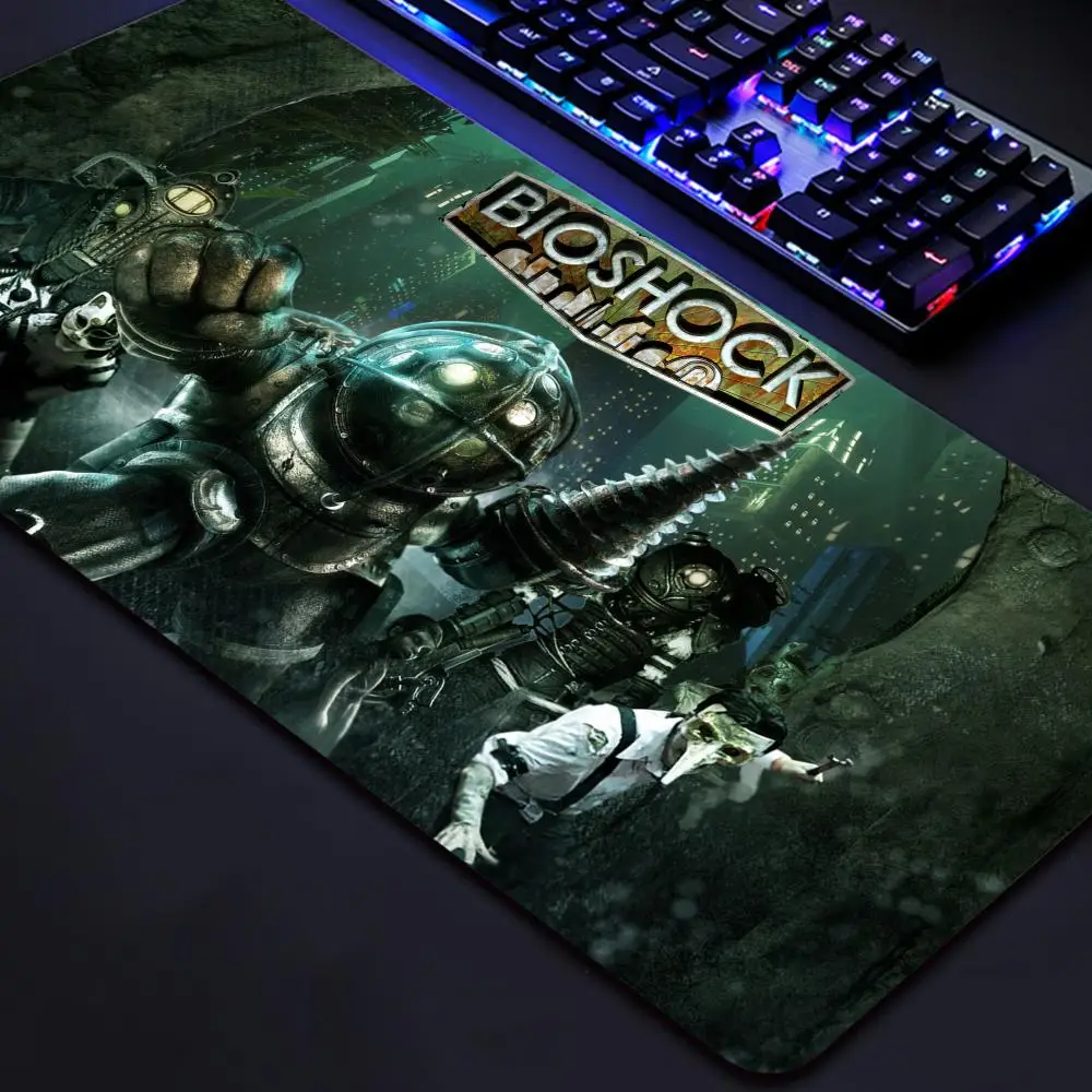 

Bioshock Mouse Pad Gamer XL Home Custom HD Mousepad XXL Playmat Desk Mats Carpet Non-Slip Soft Laptop Desktop Mouse Pad Mice Pad