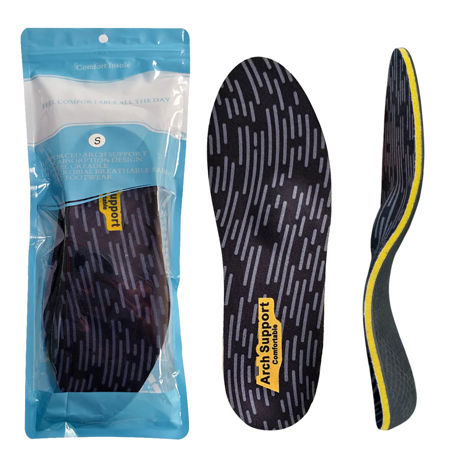 Flat Foot Arch Support Sports Orthopedic Insoles For Shoes Men Women Breathable Eva Shock-absorbing Insoles