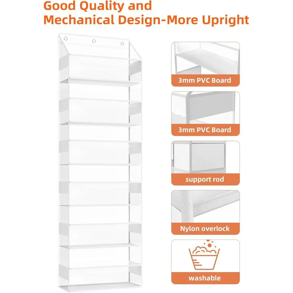 6 Tier Studded Animal Storage, Hanging Organizer for Toys/Plushies, Back Door Organizers and Storage Holder Bag, Bathroom Nurser view 6