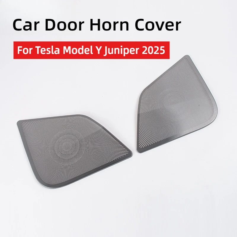 Car Door Horn Cover for Tesla Model Y Juniper 2025 Protective Cover Rear Trunk Speaker Sound Frame Audio Panel Car Accessories