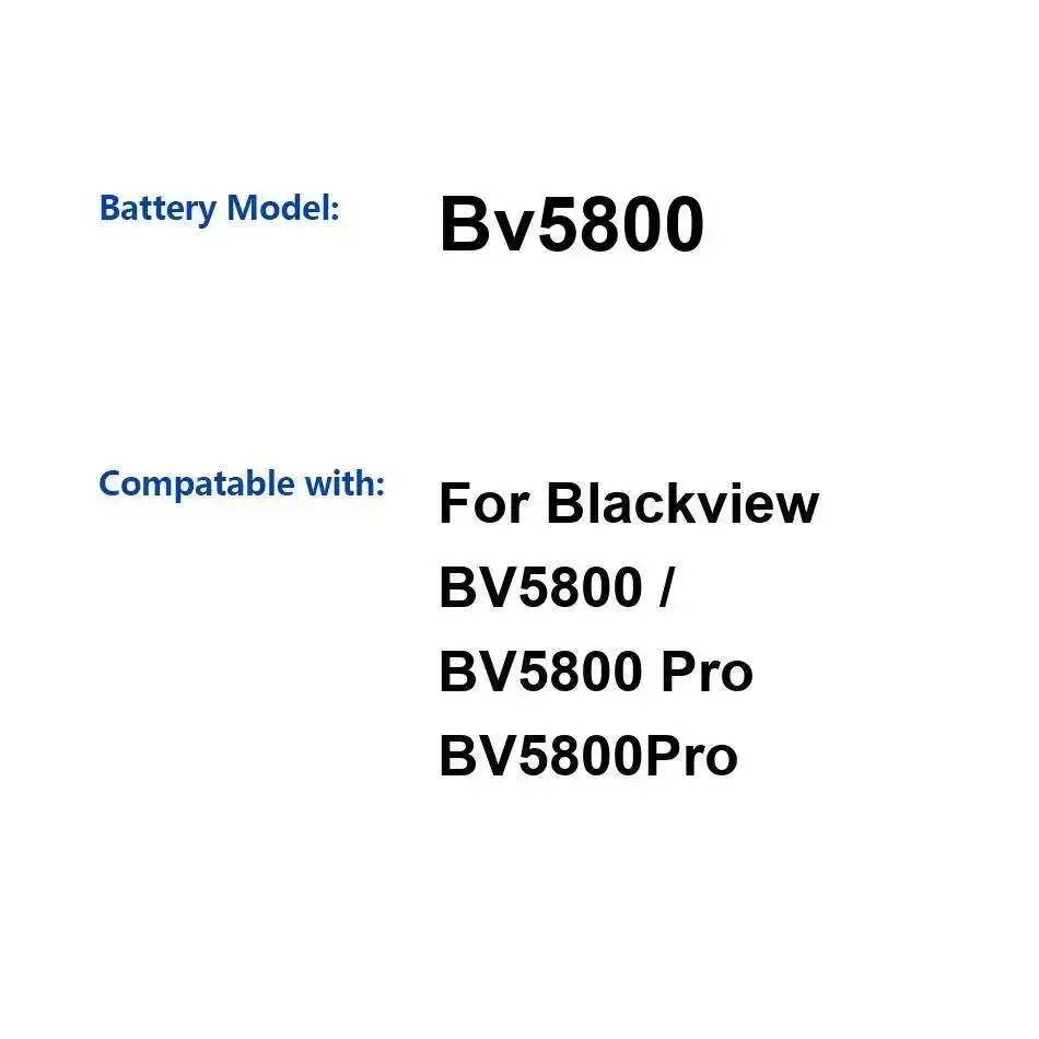 

Высокоэффективный аккумулятор мобильного телефона для Blackview BV5800 Pro 5580 мАч, экологически чистый