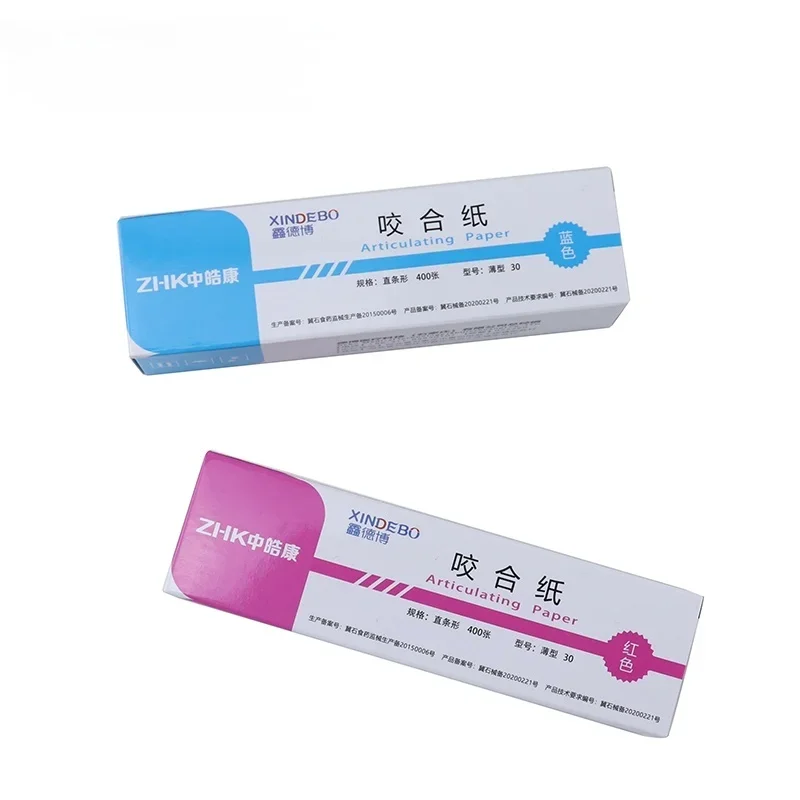 1 box Dental Articulating Paper Dentist Lab Products Double-sided Bite Strips Oral Teeth Care Whitening Material Tool 30/100µm