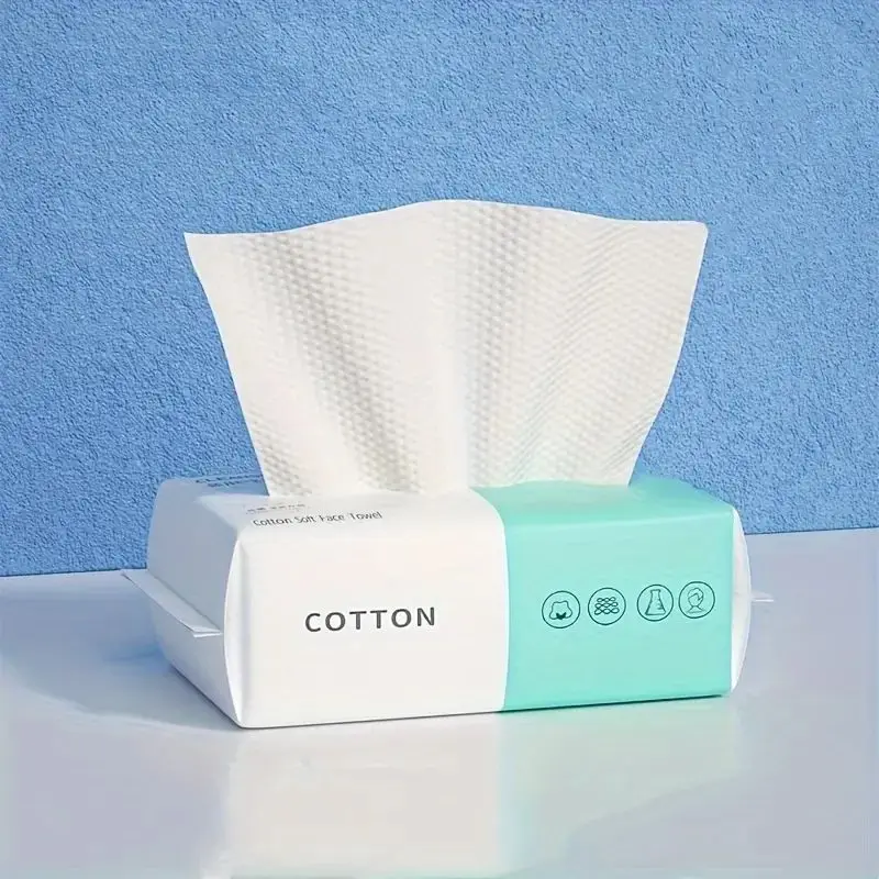 1Pack Cotton Wet and Dry Disposable Face Wash Makeup Remover Cleansing Cotton Beauty Tissue Cotton Soft Makeup Towel