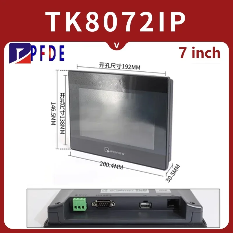 Imagem -04 - Weinview Tela de Toque Hmi Porta Ethernet Host Usb Mt8052ip Tk6072ip Mt8072ie Tk8072ip Mt8072ip Mt8072ip Mt8051ie Original Novo 7