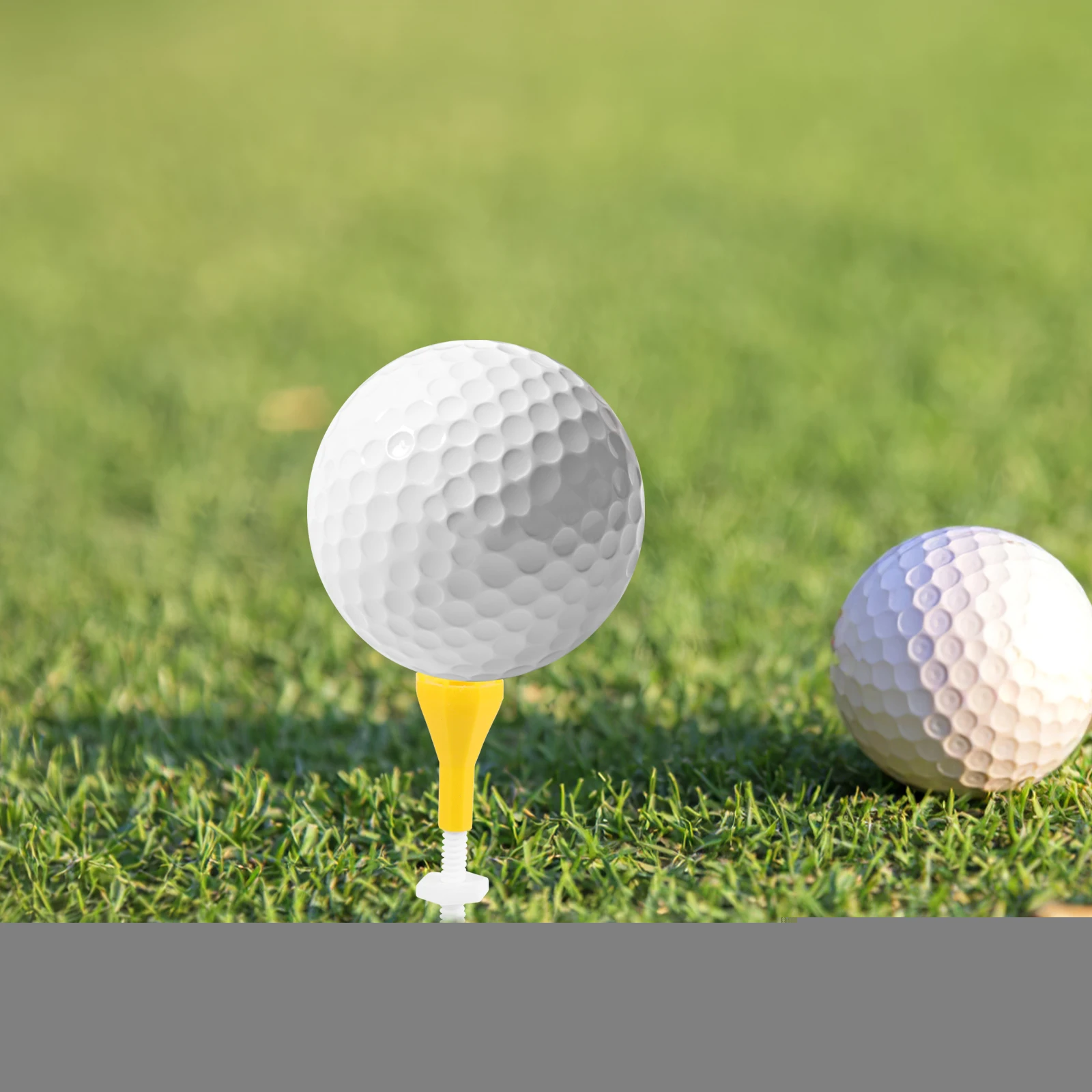 

5pcs Golf Ball Tee Holders Plastic Adjustable Tees Supplies Storage Yellow Golfs Accessories Practice