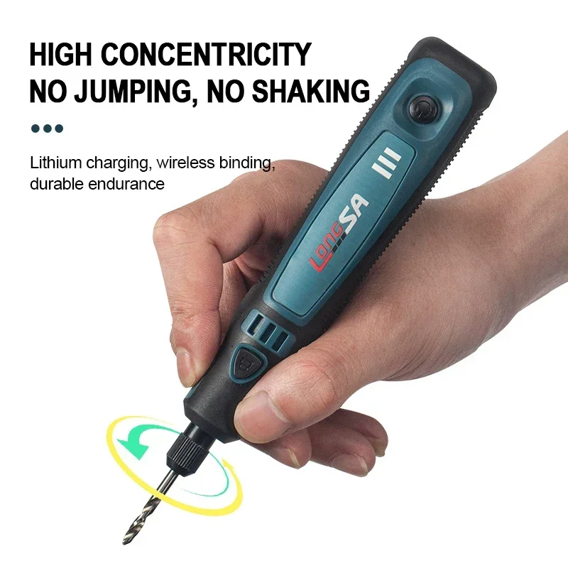 ordless Electric Drill Grinder Dremel Rotary Tool Rechargeable Battery Woodworking Engraving 3 Speed Mini Engraver pen