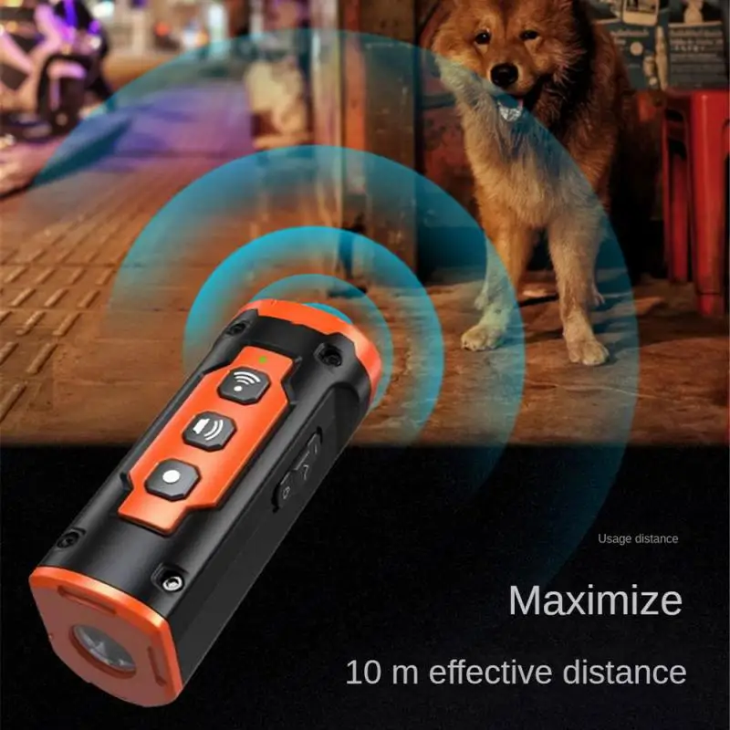 2024 Release Pet Dog Repeller Ultrasonic Dog Training Device Rechargeable Anti Dog Bark Deterrent Device With LED Flashlight