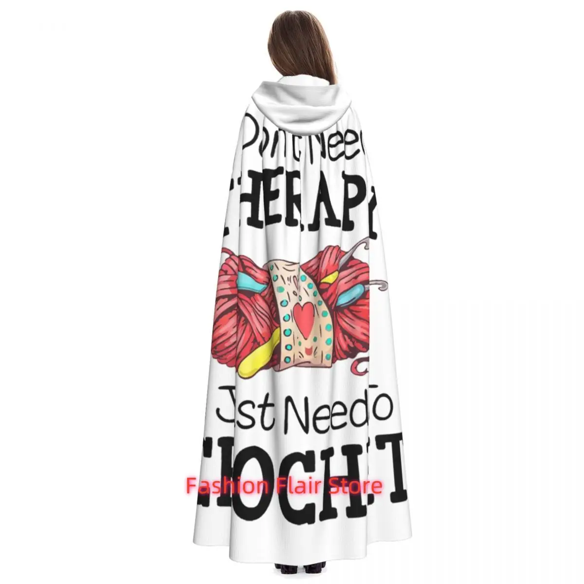 لا أحتاج إلى علاج، أنا فقط بحاجة إلى عباءة كروشيه طويلة بقلنسوة، أزياء ساحرة في القرون الوسطى، أزياء تنكرية لحفلات الهالوين للبالغين للجنسين