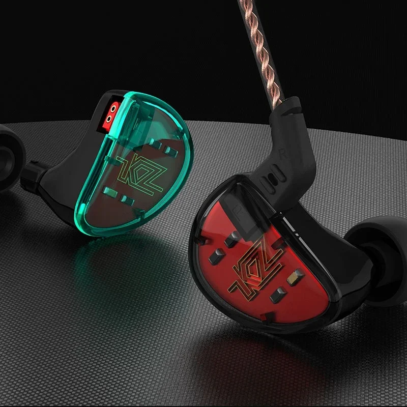 KZ AS10 5BA Hi-Fi стерео наушники-вкладыши с высоким разрешением и 2-контактным кабелем 0,75 мм, пяти сбалансированным арматурным драйвером