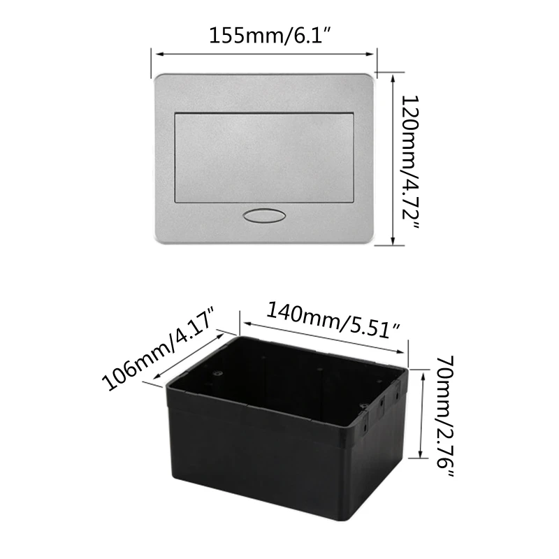 EU Electric Outlet 2 Way for POP UP Desktop Socket Recessed  Countertop