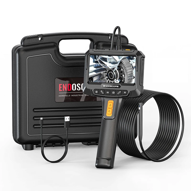 

8mm 360° 1080p Industrial Piping Automotive Controlled Rotary Endoscope Camera Rotation For Cars Mobile Inspection Tools