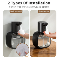 Wall Mounted Automatic Soap Dispenser 500ml Smart Foam Hand Washing Machine with Induction Sensor Rechargeable for Bathroom
