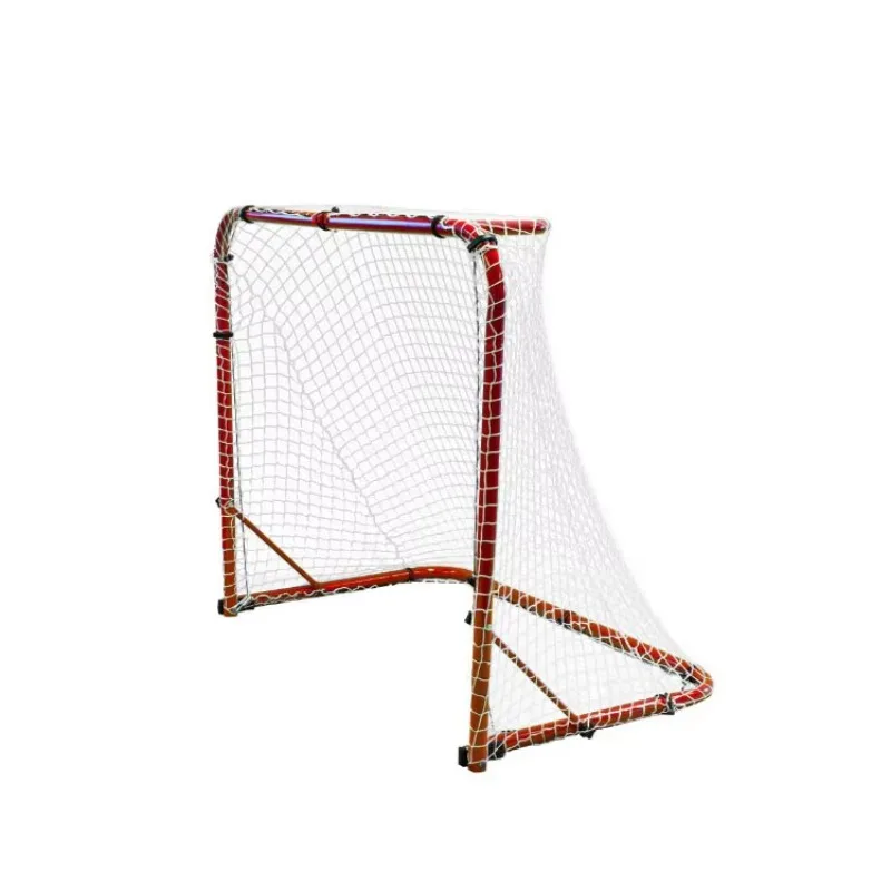 Immagine 3: Porta da Hockey su Ghiaccio Pieghevole Standard in Acciaio e Nylon Rosso e Bianco con Borsa