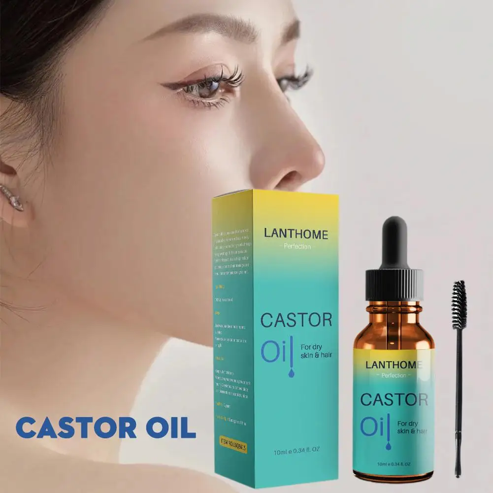 Castor Oil Pestana Care Solution, Crescimento dos cílios, Enhancement Pestana, Cuidado mais grosso, Unisex, Longer, Natural Care, F8N0, 10ml