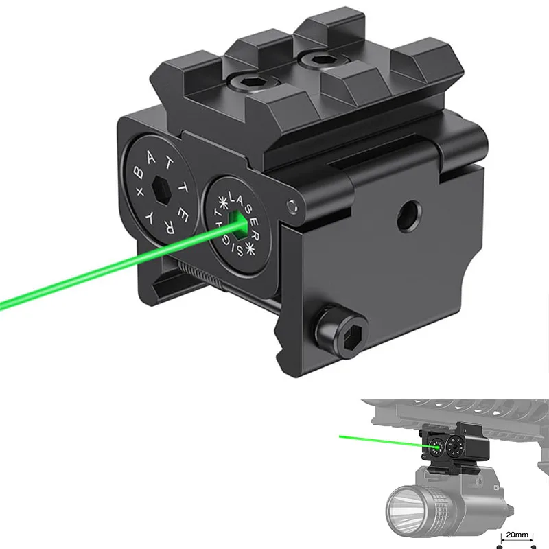 

Зеленый лазерный прицел для пистолета, низкопрофильная компактная винтовка, пистолет, точный и держит ноль с планкой Пикатинни/Вивера