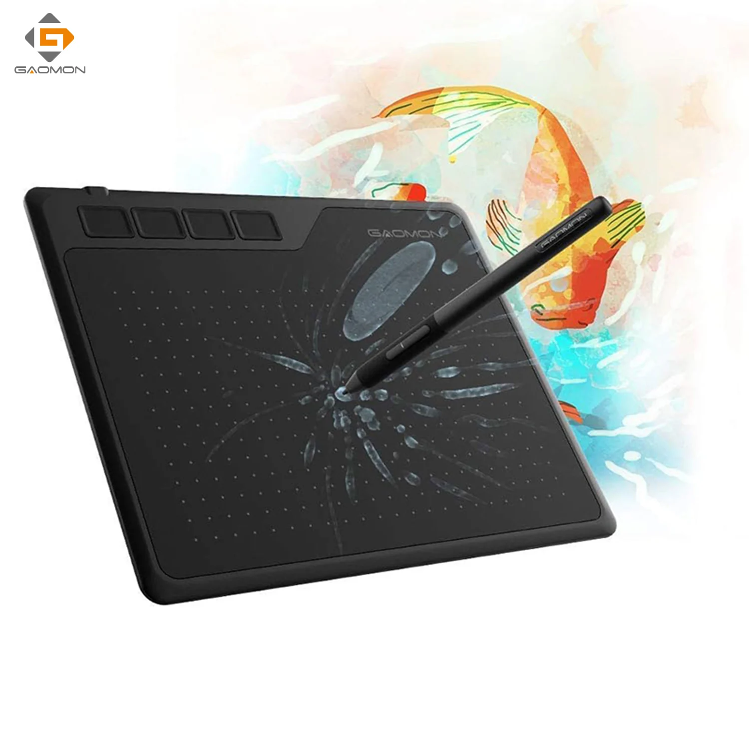 Gaomon S620 Digital Tablets Small Portable Graphics Tablet for Drawing 6.5x4 Inch with 4 Express Keys and Battery-Free Pen