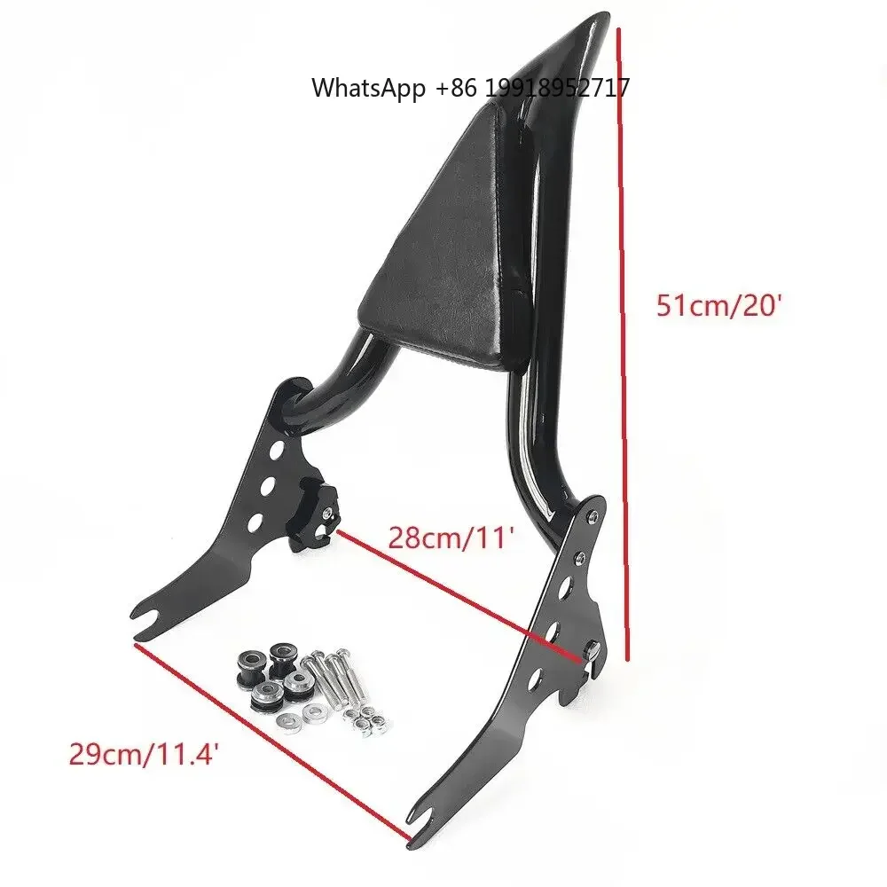 

Detachable Passenger Rear Backrest Sissy Bar For Sportster XL883 XL1200 X48 2004-2022 2021 2020 2019 05 06 07 08 09 10 11