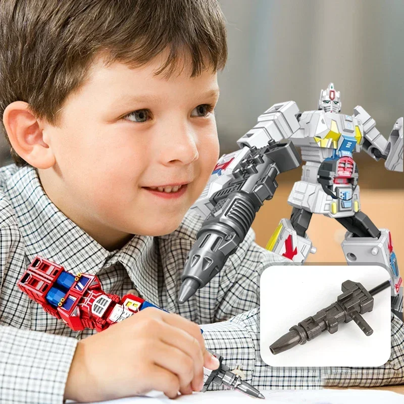 2-in-1 Transformierbarer Roboter-Spielzeug-Kugelschreiber mit Drehgelenk, Actionfigur-Modell, Verformbarer Roboter – Detail 3