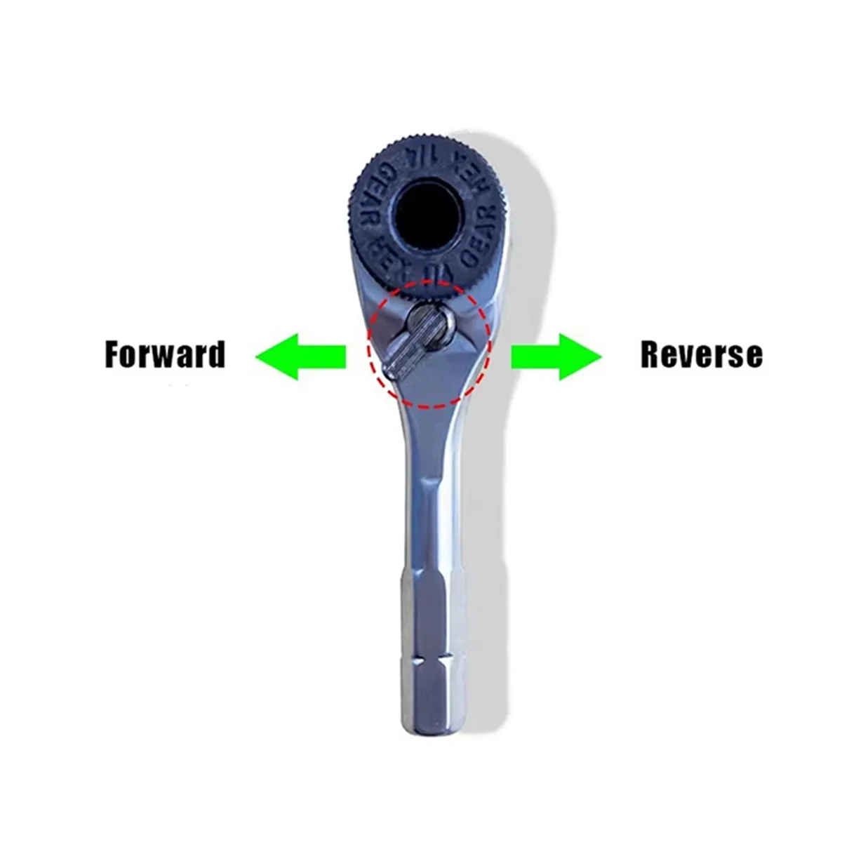 

ABNJ 1/4inch Ratchet Wrench 6.35mm Quick Socket Hex Torque Screwdriver, Stainless Steel EDC Hand Tool, Compact 58mm Length