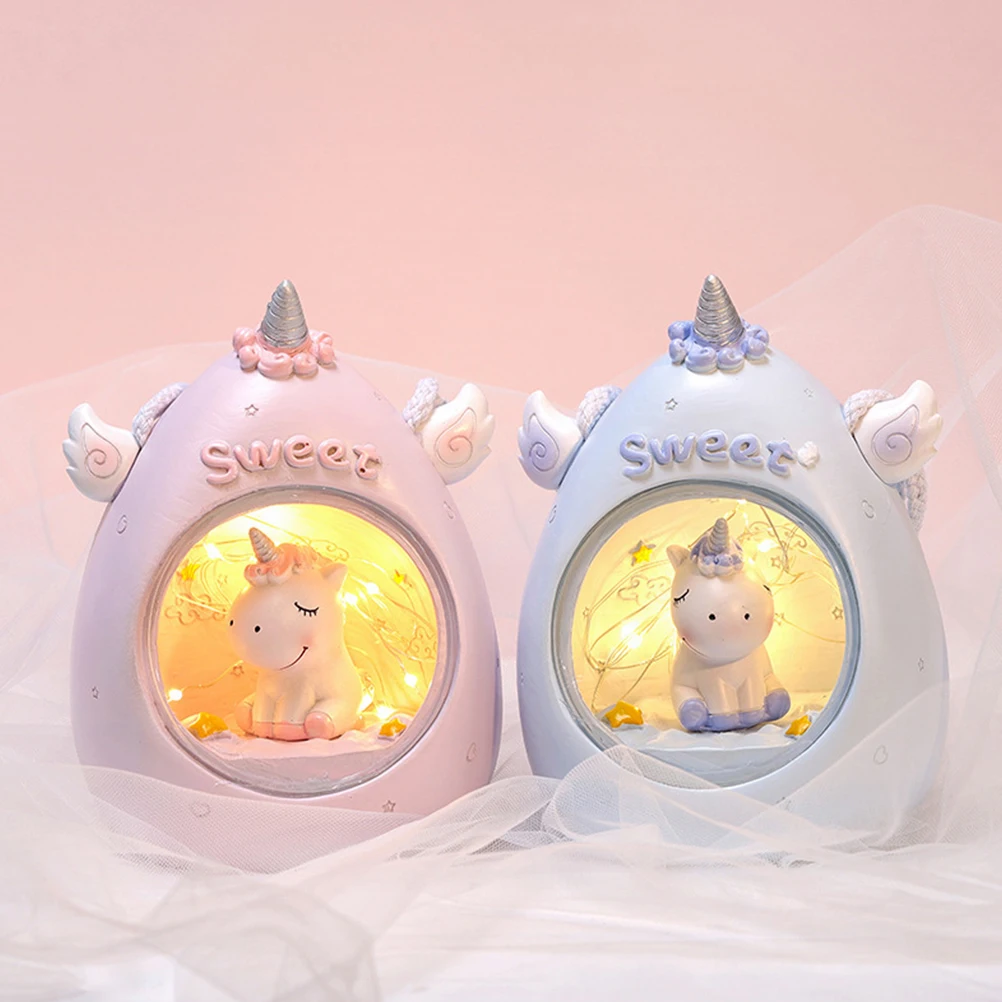 

Unicorn Decoration Night Light Kids Room Cartoon Home Pendant Light Decor nament Safe Lighting Effect