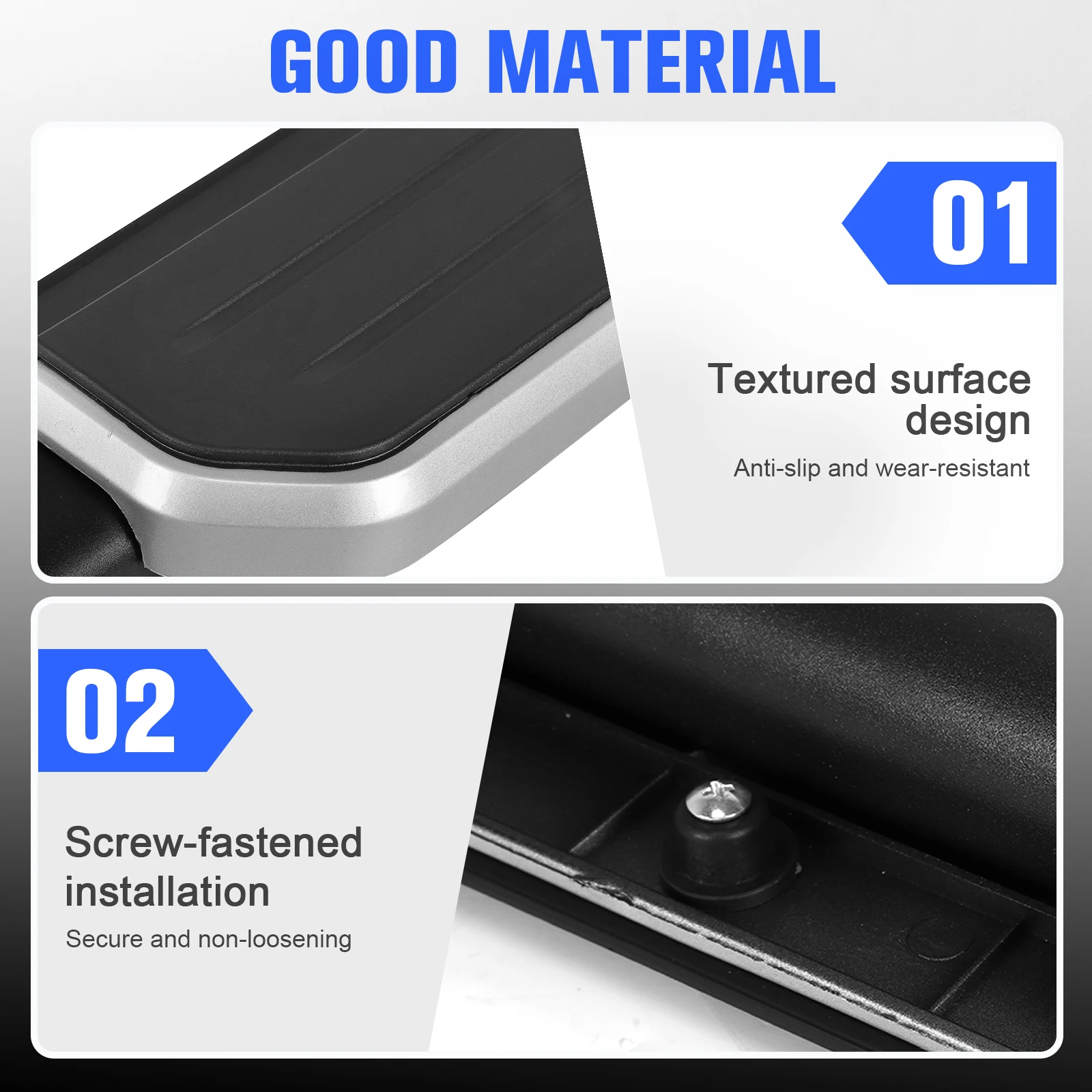 

For 2020-2024 Land Rover Defender Running Boards Wear Resist Heavy Duty Rail Boards High Load-Bearing Auto Repairing Accessories