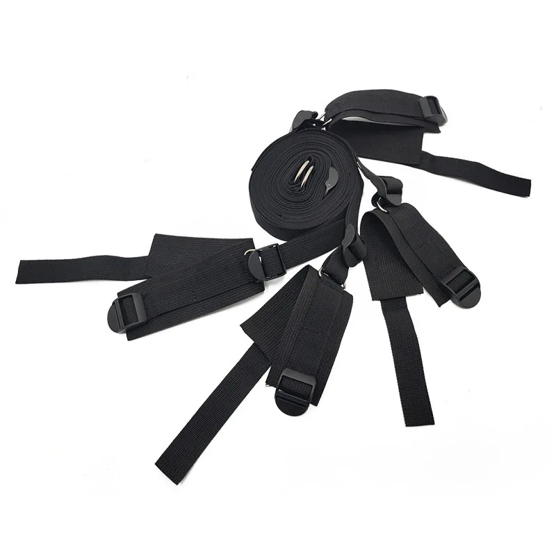 Corner Bed Binding Straps, Bed Straps, Handcuffs and Leg Straps, Alternative Couple Sex Bedding Sex Toys Kits