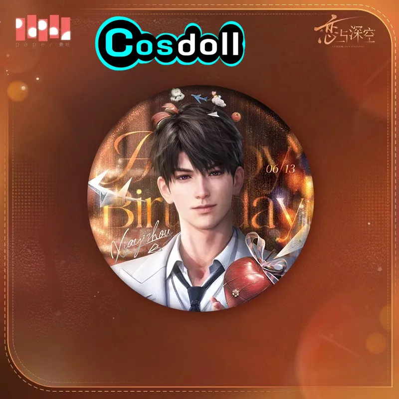 متوفر في المخزون الرسمي الحب والعميق كاليب محشوة بلوشيز دمية حقيبة سلسلة مفاتيح قلادة شارة بطاقة الصورة 2025 عيد ميلاد أنيمي لعبة