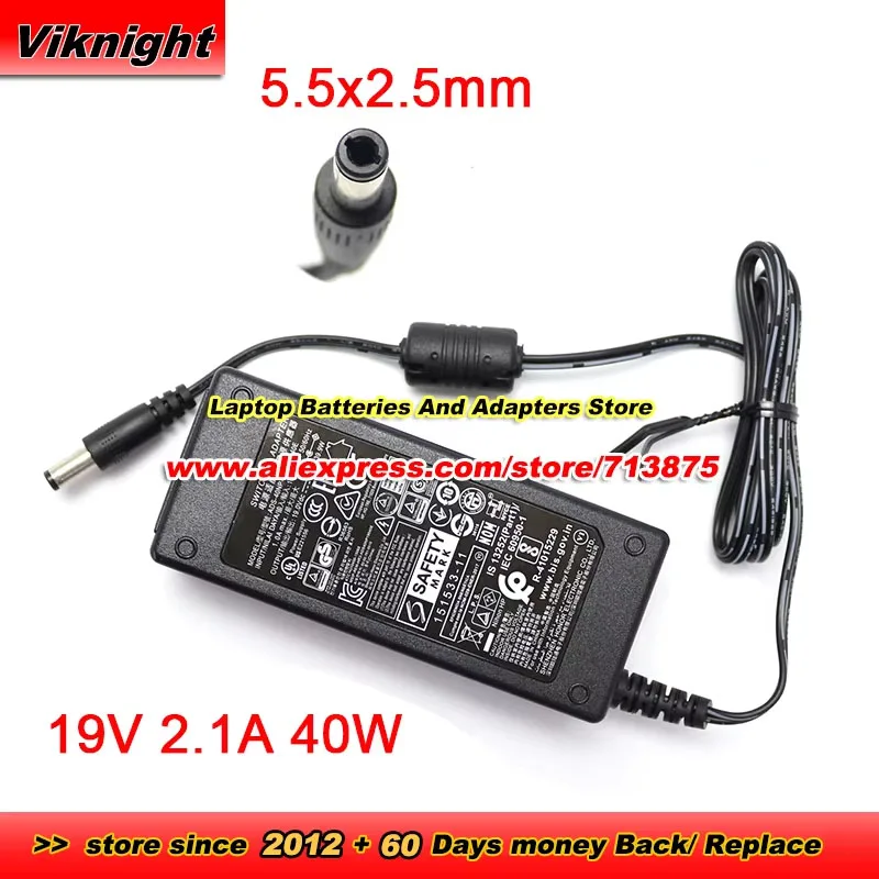 19V 2.1A 40W 5.5x2.5mm AC Adapter ADS-40NP-19-1 19040E 19032G ADS-40SG-19-3 Power Adapter for Monitor 32F 27F 27EA 27FW
