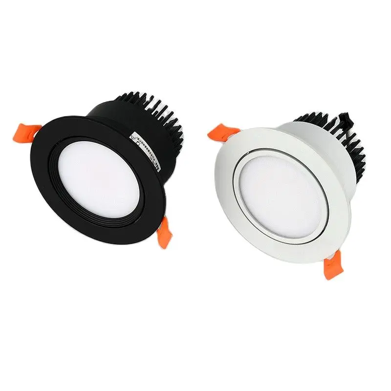 High-performance Embedded LED Downlight Angle Adjustable 5W7W9W12W15W18W COB Anti-Glare Dimmable Ceiling Light Spotlights